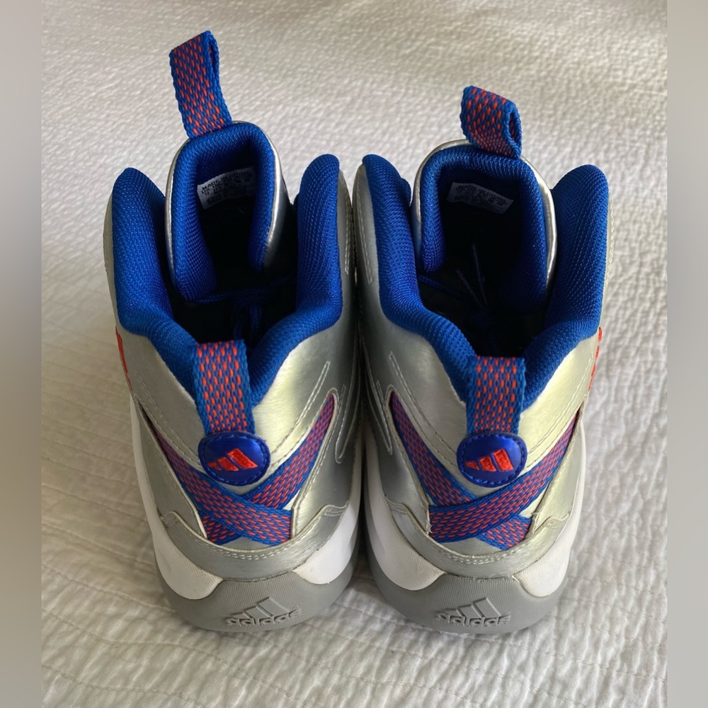 EUC Adidas Crazy 8 KB8 ‘John Wall' Sneakers (G98293) Silver/Blue Size 12 - Picture 6 of 15